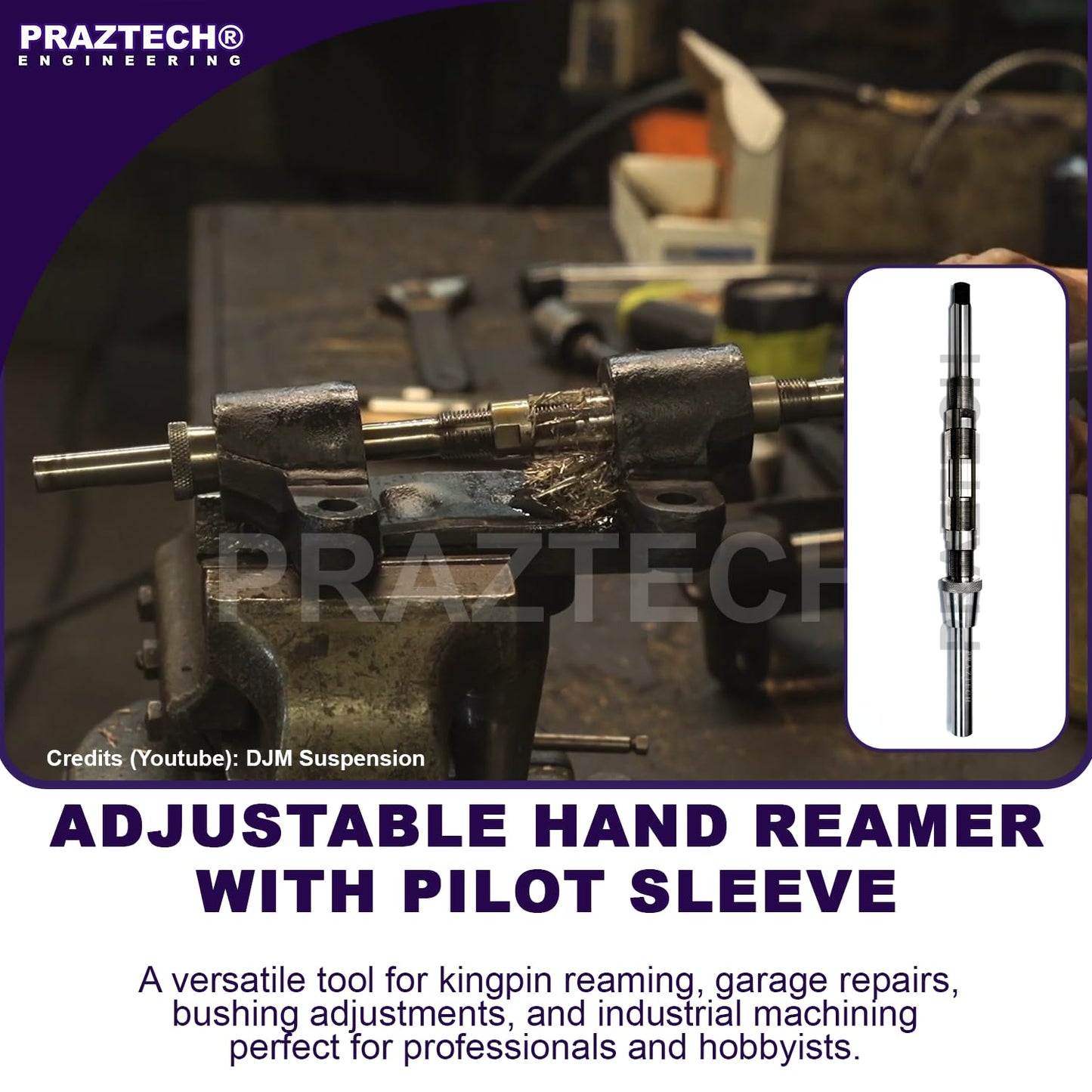 Long Pilot HSS Blade Adjustable Expanding Hand Reamer | KINGPINS Ream | Repair Work | Workshop Tool DIY (H7 : 21/32" - 23/32" (16.6-18.2) mm)