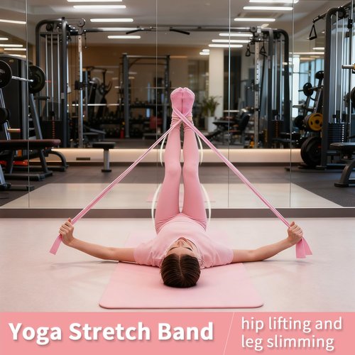 GigaFit Pilates Kit Pilates Ring Pilates Set Pilates Ball Set Magic Circle Hoop with 3 Resistance Bands Yoga Strap for Home Workouts for Beginners