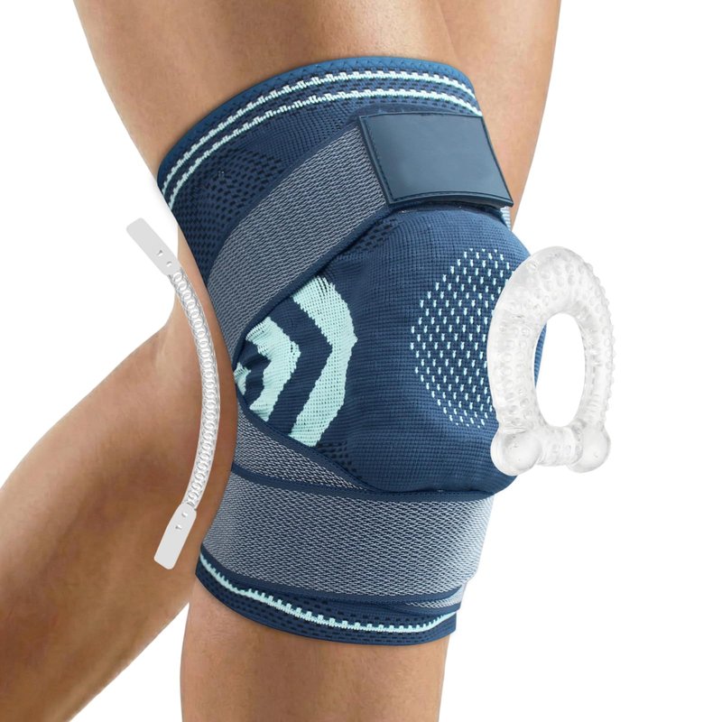 NuCamper Knee Brace for Men Women (2 Pack),Compression Knee Sleeves with Patella Gel Pad & Side Stabilizers,Adjustable Knee Support for Sports,Workout,Meniscus Tear,Arthritis,Pain Relief (Navy,XL)