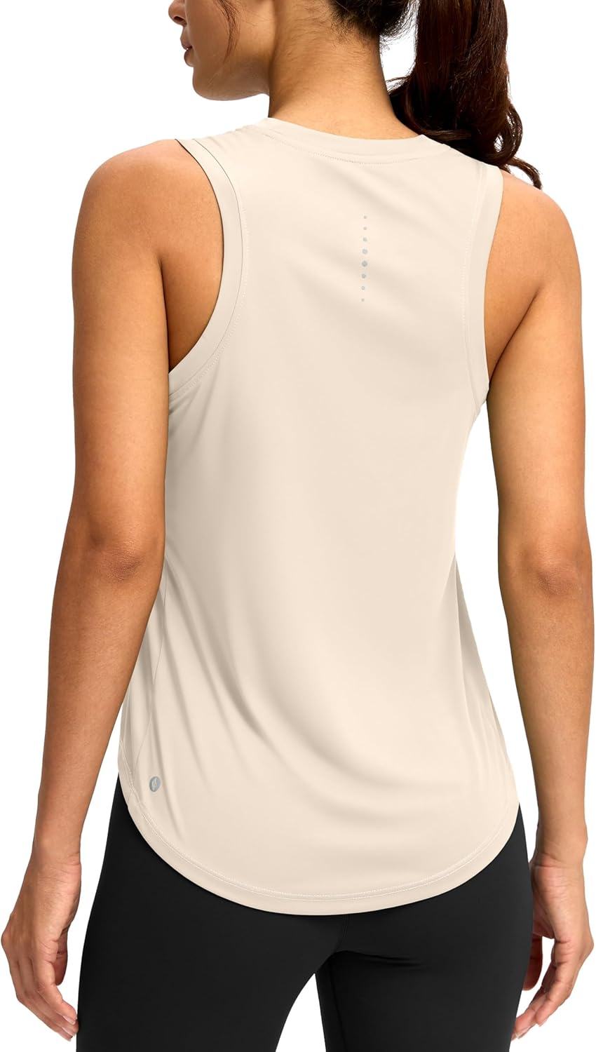 SANTINY Women's Sleeveless Workout Tops - Lightweight Racerback Tank for Yoga & Running