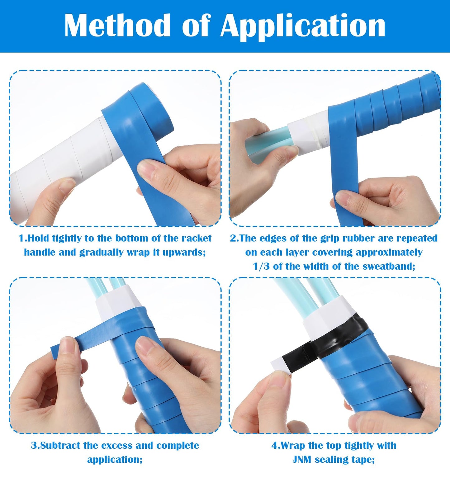 Thrymme 12PCS Tennis Tape for Racket Grip, Tennis Racket Grip Tape, Sweat Absorbing Handle Wrap for Badminton Pickleball Fishing (Multicolor)