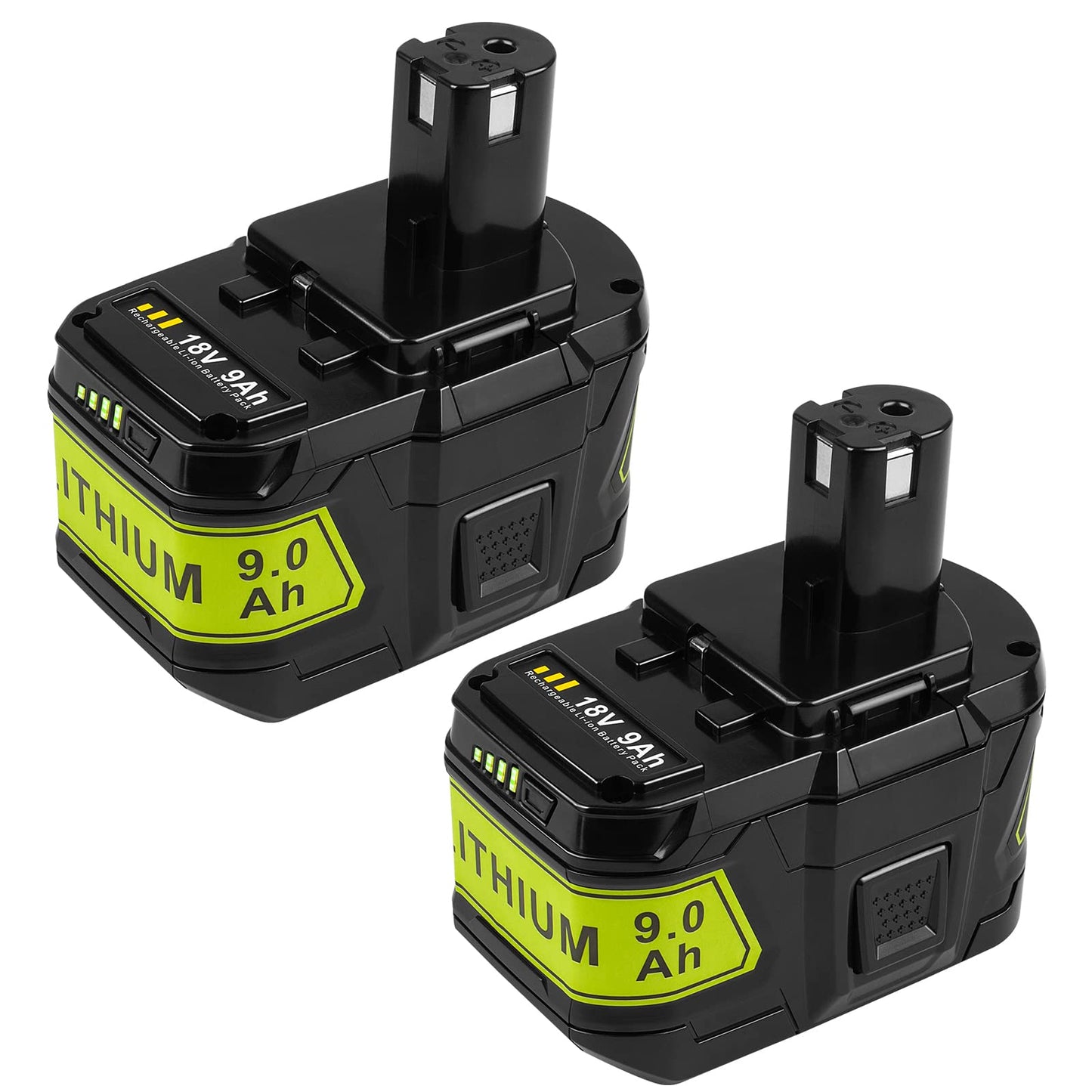 Futurebatt 2Pack High Capacity 9.0Ah Replacement Battery P109 for Ryobi ONE+ P102 P103 P104 P105 P107 P108 P109 P122 18 Volt Tools Battery