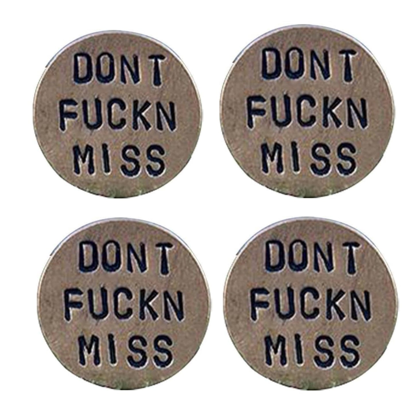aoukoslt 4 Pcs Adult Humor Novelty Golf Ball Markers Funny Golf Ball Marker for Men with Funny Words Unique Golf Gag Gifts for Men or Women Golfers, Golf Ball Markers