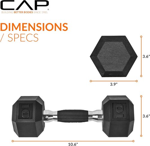 CAP Barbell Coated Dumbbell Weights - Versatile Pairs & Sets for Home Gym Use