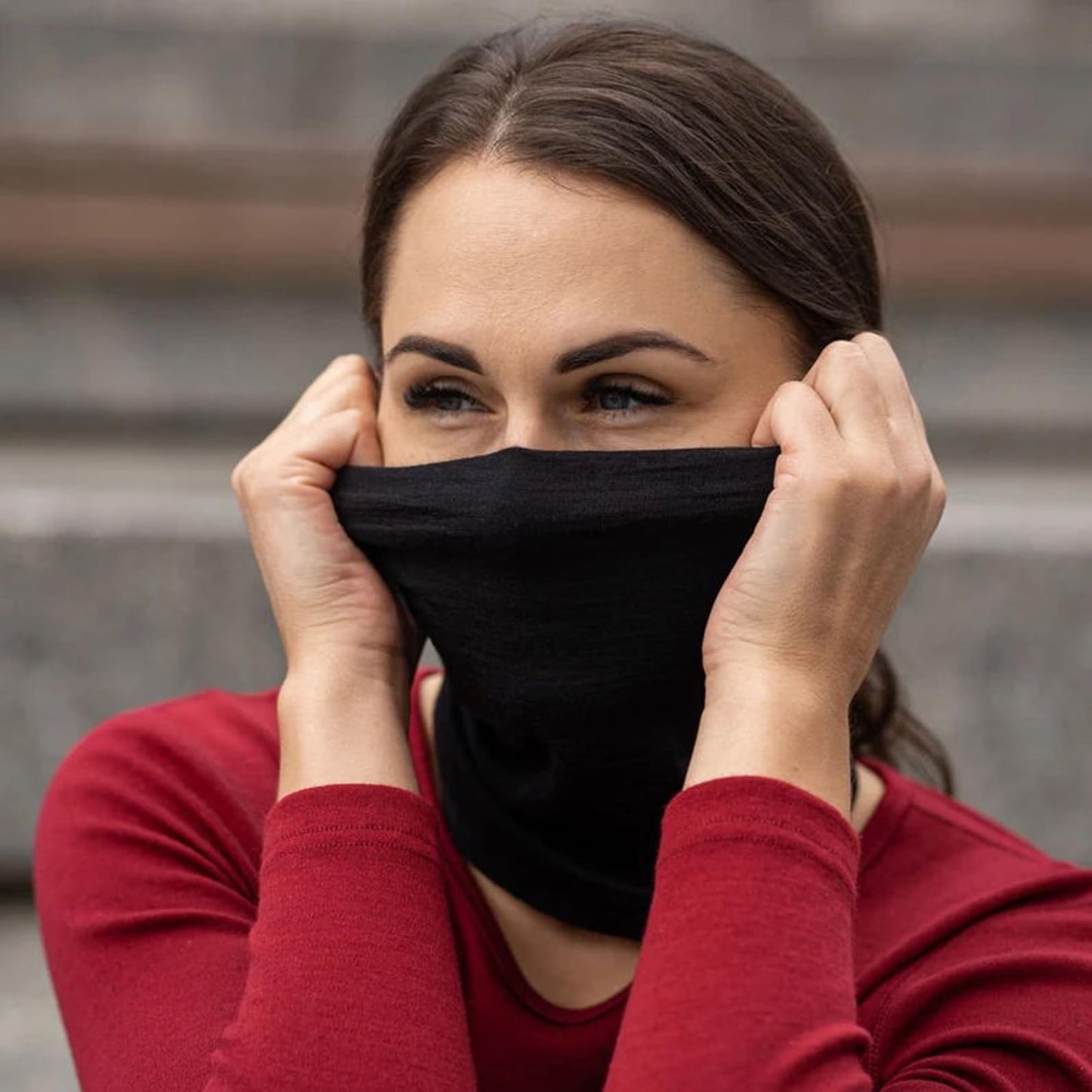 Neck Gaiters Scarf Head Wrap Headwear Balaclava Face Mask Sun Bandanas for Women Men Running,Cycling,Fishing (12 Black)