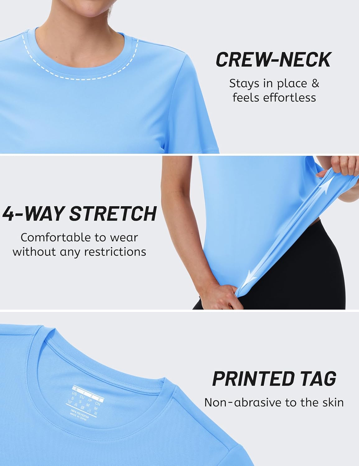 TACVASEN Women's Athletic Workout Shirt - UPF 50+ Sun Protection, Quick Dry Gym Tee | Perfect for Running
