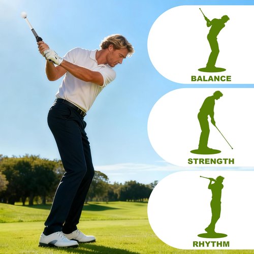 Retractable Golf Swing Trainer with Instant Click Sound Feedback, Pro-Level Golf Training Aid for Indoor Outdoor Practice,Golf Grip Trainer for Golfers to Improve Swing Consistency & Accuracy (Right)