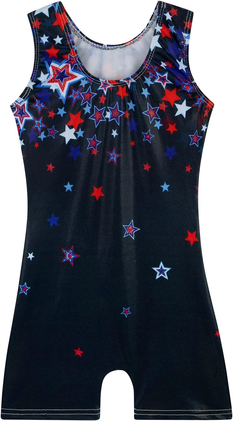 Skiennix Leotards for Girls - Shiny Rainbow Unicorn Design | Toddler Gymnastics & Dance Wear