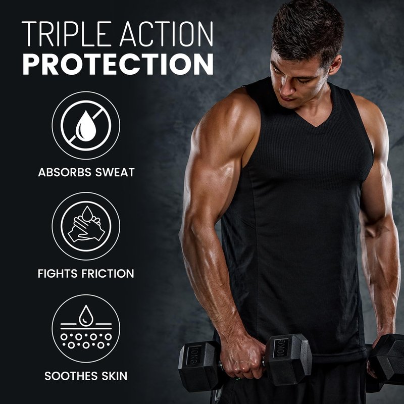 Anti Friction Grooming Powder for Men with Zinc Oxide, Talc-Free Moisture Absorption Body Powder for Groin & Sensitive Skin, Anti Sweat & Whole Body Deodorant, Gentle Comfort Fresh Formula, 3.53oz