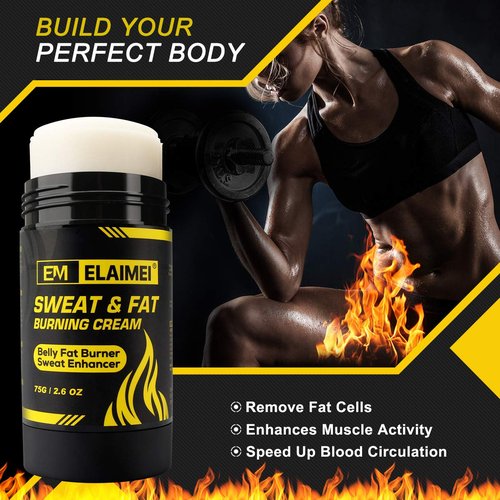 ELAIMEI Fat Burning Sweat Cream - Weight Loss Workout Enhancer Hot Gel for Belly & Tummy | Anti-Cellulite Massage Cream for Men & Women
