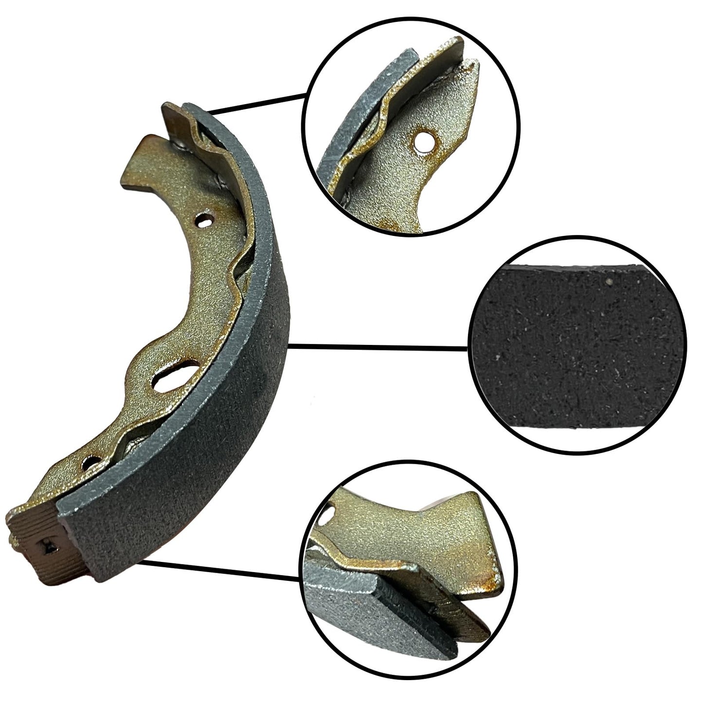 Golf Cart EZGO Brake Shoes Pads & Brake Spring Kit Assembly Fits E-Z-Go Medalist/TXT 1997 Up, Workhorse 1996+ and Yamaha G9-G22 94-06 Replace OEM 27943G01 70795G01 27944G01