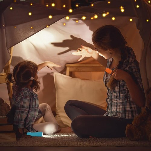 FASTPRO 9-LED Mini Flashlight Set - 4-Pack with AAA Batteries Included | Ideal for Camping & Events