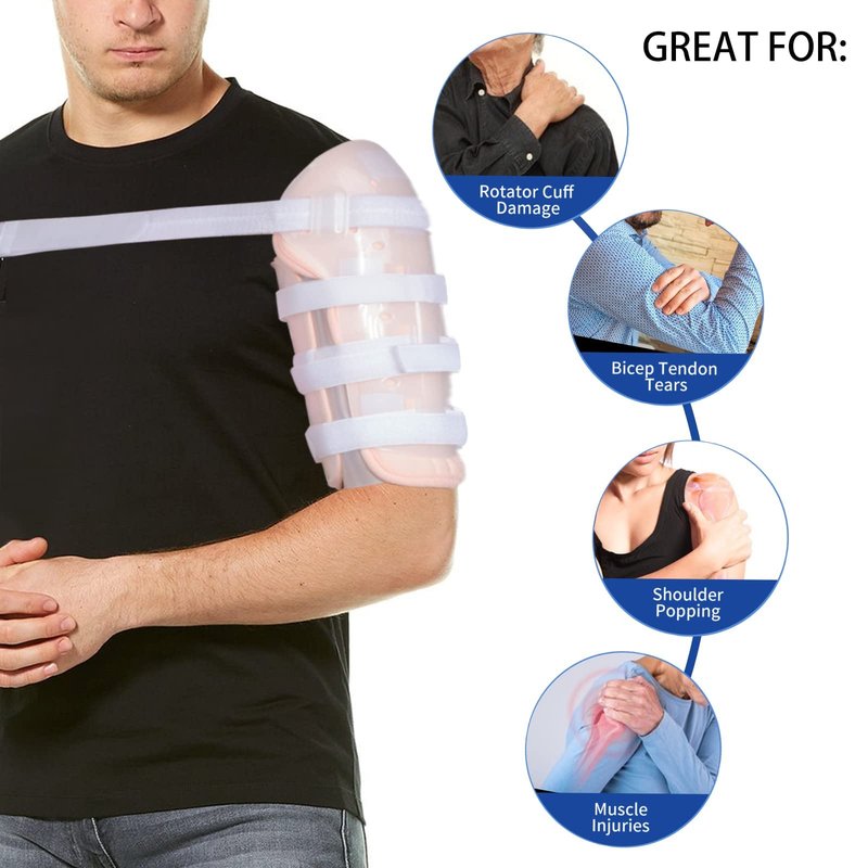 Sarmiento Brace - Humeral Shaft Fracture Splint Humeral Fracture Brace for Broken Upper Arm Shoulder Bicep Left/Right Arm Long-Bone Humerus Fracture for Men and Women (M)