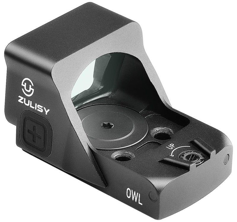 Zulisy OWL 3 MOA Green Dot Sight, for Doctor/Viper Footprint Optics Ready Cut EDC Pistol, Shake Awake 1x24mm Full Size Open Reflex Scope, with Picatinny Rail M1913 Rifle Mount Adapter Plate