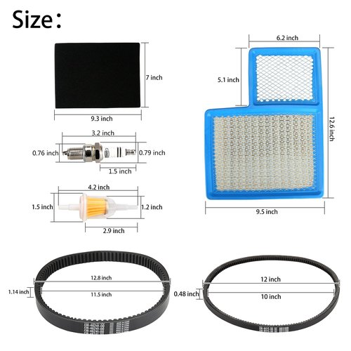 10L0L Golf Cart Tune Up Kit with Drive Belt & Starter Gen.Belt for Yamaha G16, G19, G22 and G29 Drive Gas Models with 301cc/357cc Motor Yamaha Service Kit Air Filter Fuel Filter Spark Plug