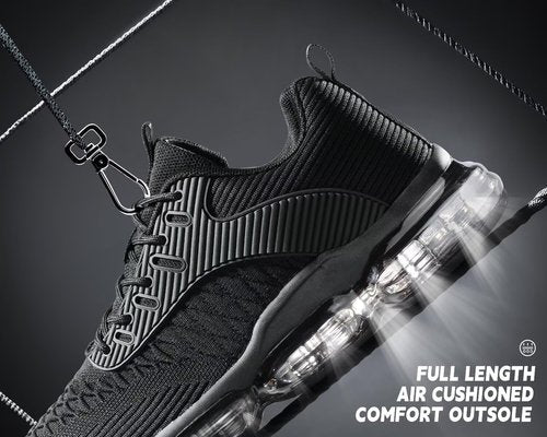 Kapsen Mens Running Shoes Air Cushion Tennis Walking Sneakers Casual Sport Gym Jogging All/Black 9.5