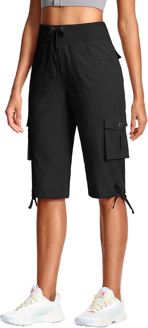 ISEEGZ Capri Pants for Women - Lightweight Cargo Hiking Capris with 6 Pockets | Summer Casual Travel Wear