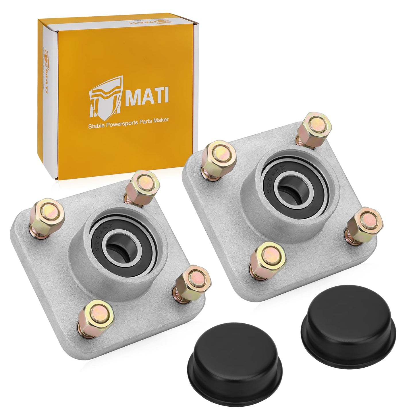 M MATI 2Pcs Front Wheel Hub & Cover Cap for Yamaha Golf Cart G8/G9/G11/G14/G16/G19/G20/G22/G27 1990-2008 JG5-WF511-00-00 JG5-WF511-10-00
