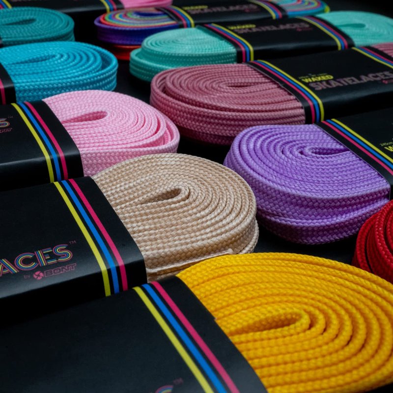Bont Skates Waxed Laces - 6mm & 8mm - 47" 71" 79" 96" 108" - Snow White (8mm Wide / 71 inch / 180cm)