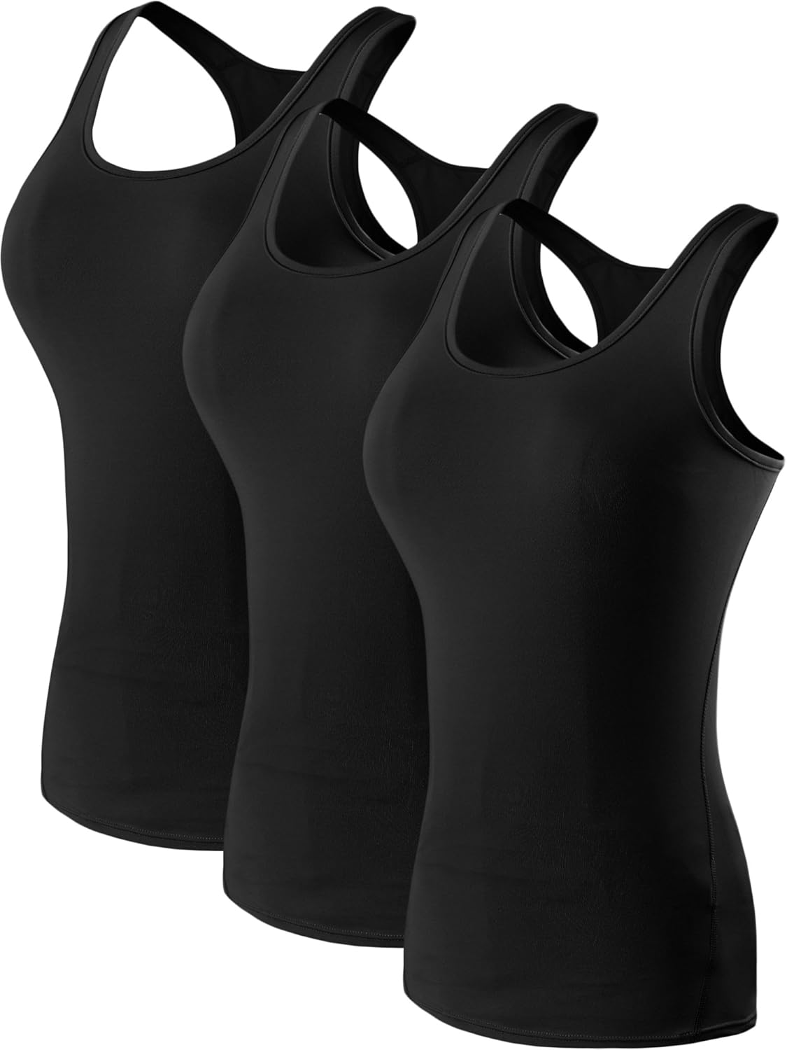 NELEUS Women's Compression Tank Tops - 3 Pack Dry Fit Activewear | Lightweight & Breathable