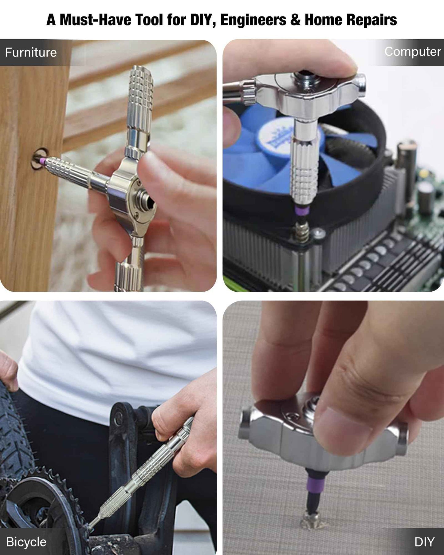 40 in 1 Magnetic Screwdriver Set, Detachable T Handle Ratchet Screwdriver Set, Portable DIY Ratcheting Screwdriver Multi S2 Steel Bits Repair Small Tool Kit for Computer, Mobile, Bicycle, Furniture