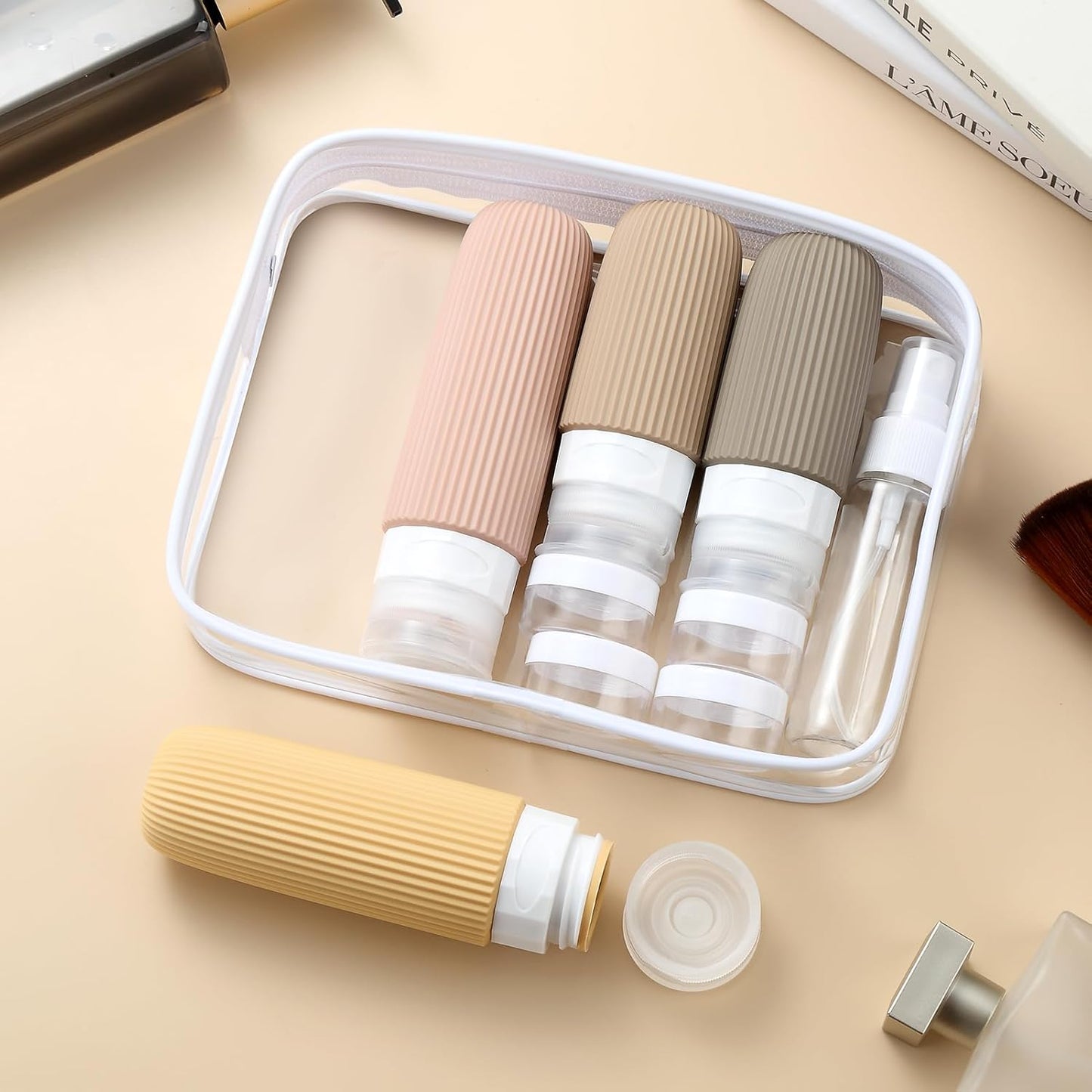 Mrsdry Travel Bottles Set - 16 Pack TSA Approved Leak-Proof Silicone Containers for Toiletries