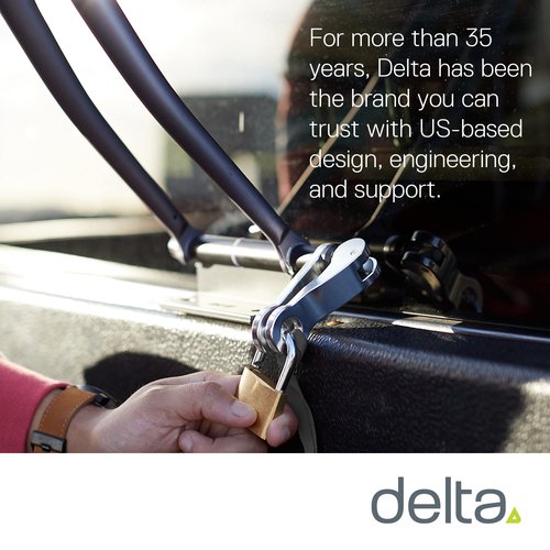 Delta Cycle & Home Bike Hitch Pro Truck Bed Bike Mount Lockable Hitch Securely Holds All 9 x 100mm Bicycle Fork Dropouts & Fits Any Flat Surface - Heavy Mountain, Road & eBikes Aluminum