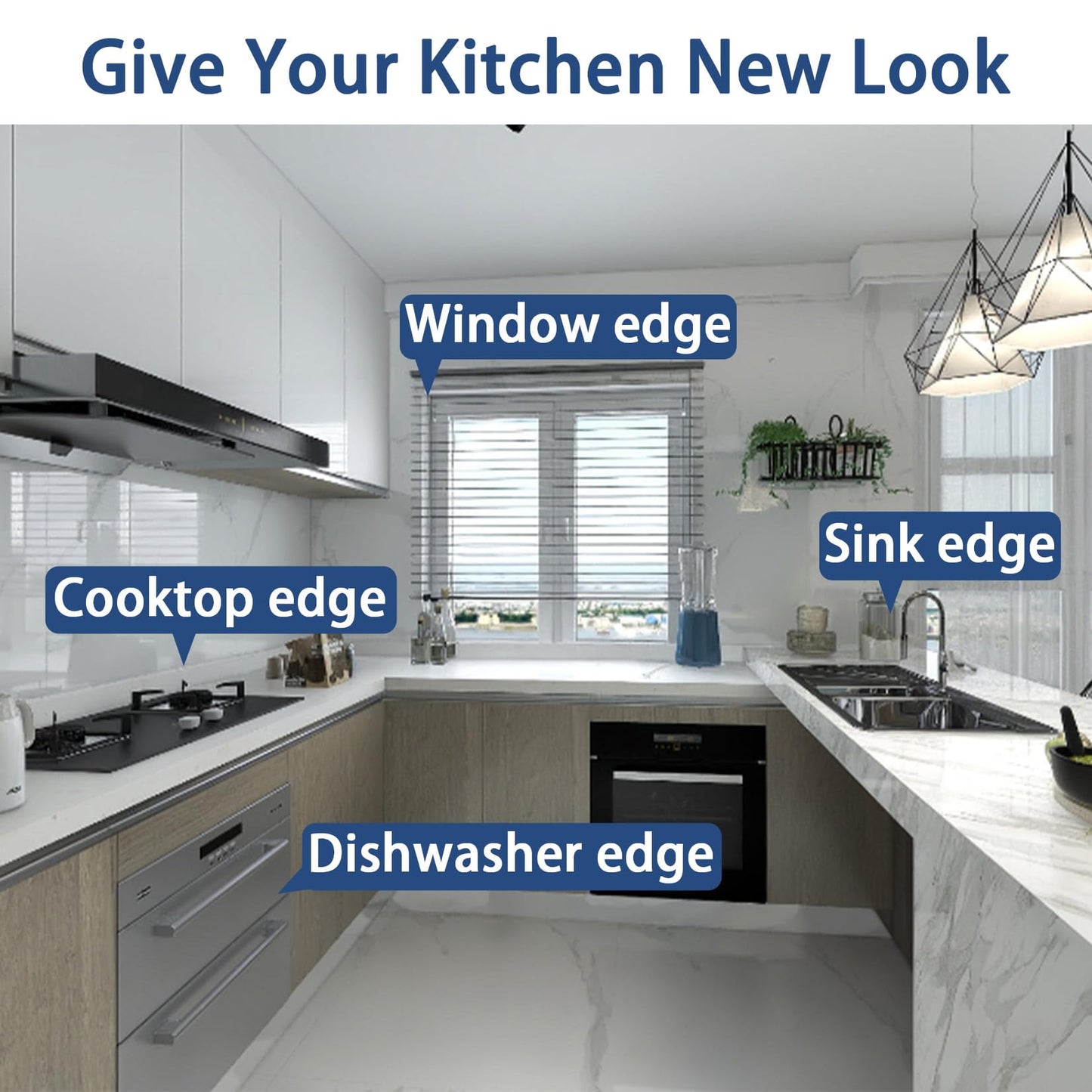 Caulk Tape - Updated Enhanced Adhesive, Caulk Tapes Waterproof Self Adhesive, Traditional Caulking Sealant Replacement, Caulking Strips for Toilet, Bathroom, Sink, Bathtub, Floor Wall Edge Protector