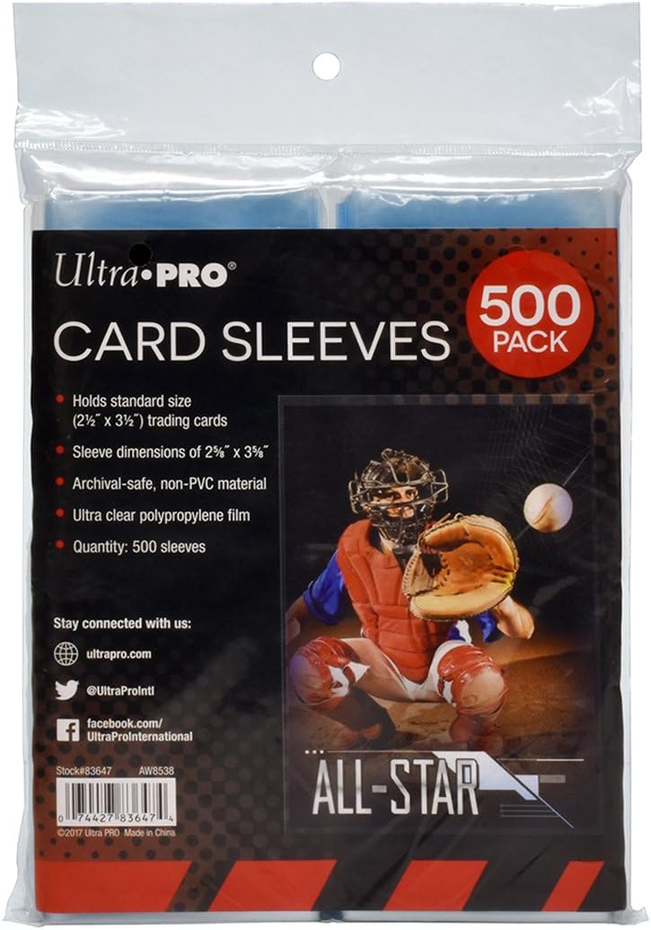 Ultra PRO - Clear Penny Sleeves® for Standard Size Trading Cards | 2.5" x 3.5" | 500 Count Pack