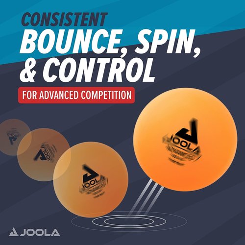 JOOLA 3 Star Table Tennis Balls - 40+mm Regulation Ping Pong Balls for Competition & Fun | 12, 60, or 120 Pack