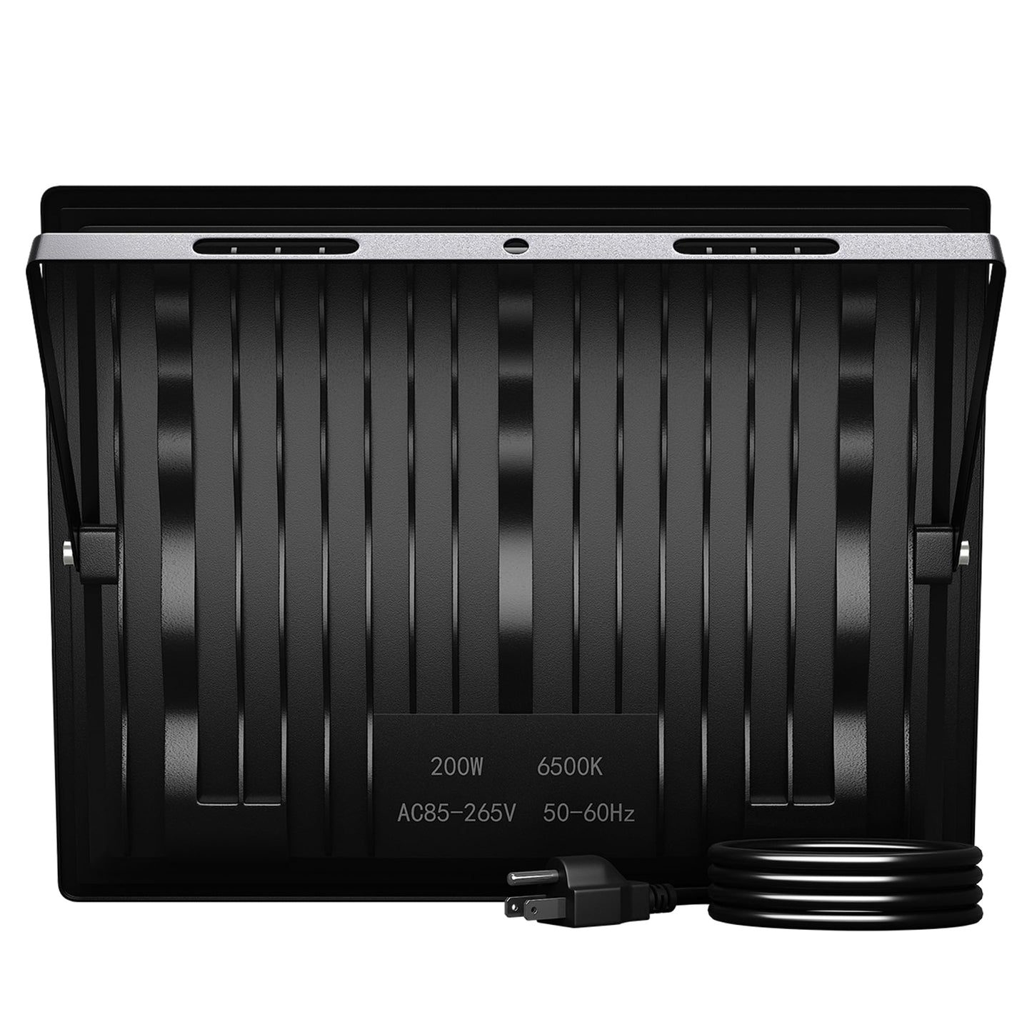 XXBSAZ 2 Pack 200W LED Flood Lights Outdoor, 25,000LM Plug-in Hardwire Work Light IP66 Waterproof - 6500K Daylight Bright for Yard, Garage, Stadium