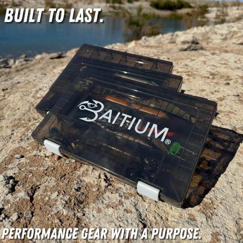 Baitium Fishing Tackle Box Organizer - 3700 Size with Dividers for Efficient Lure Storage | 2 Pack