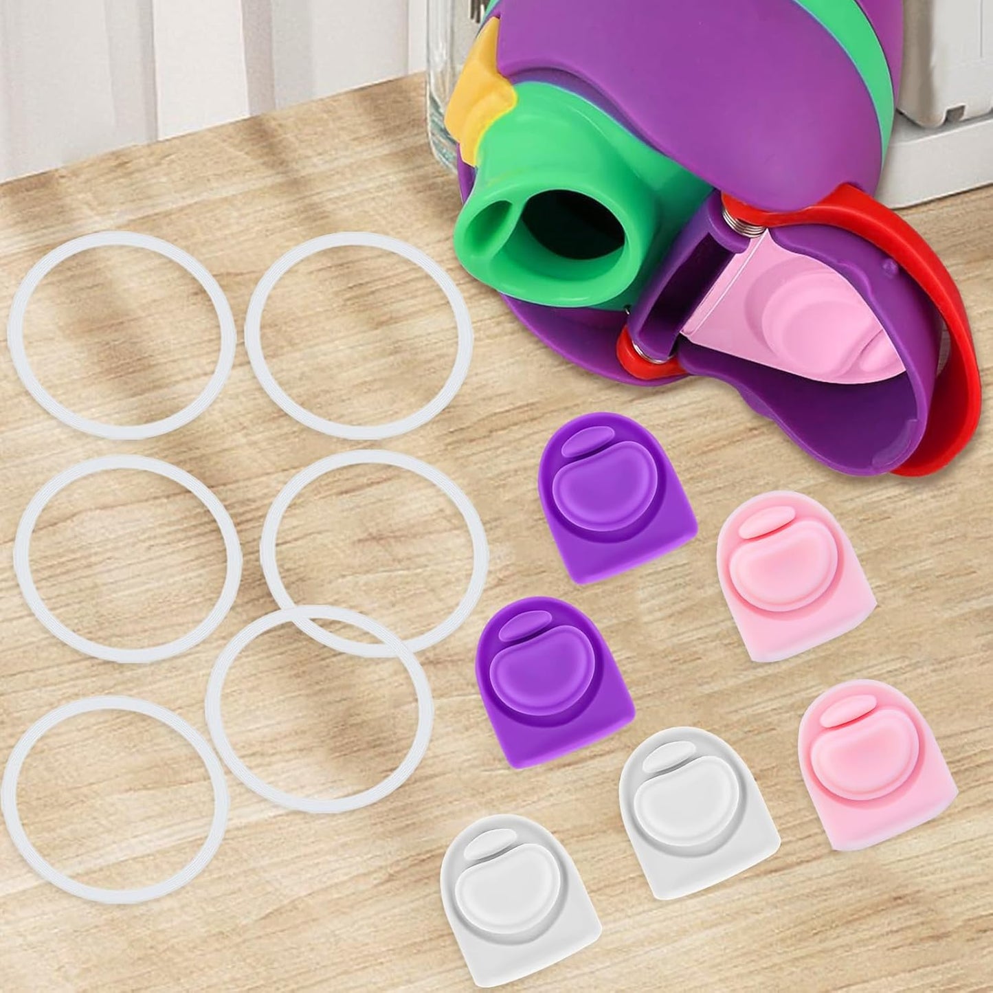 Owala | Replacement Lid Rubber Seal Stopper Set - 6 O-Ring Gaskets for 24/32 oz Water Bottles