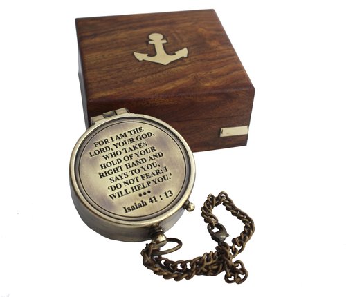 for I AM The Lord, Your GOD, Camping Compass Engraved with Gift Compass