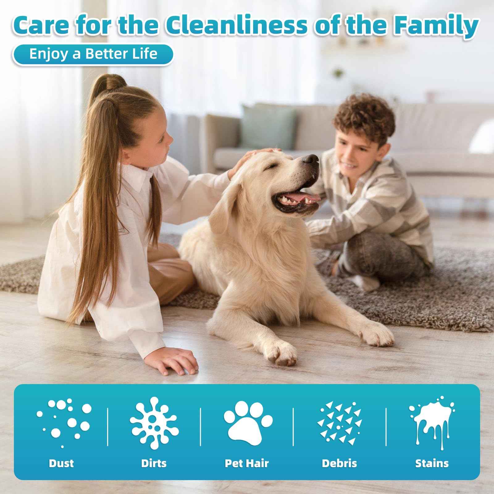 LOVECO 4 Pack Steam Mop Pads Compatible with GorFanty GF-6610B/GF-6610, Neugo NE033/NE033M & Mxnsewr, Washable Microfiber Steam Mop Replacement Pads for Multi-Surface Cleaning