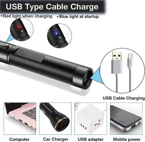 Green High Power Laser Pointer, Long Range Laser Pointer High Power Flashlight, for TV/LED/LCD Screens Tactical Flashlights Presentation Office/Outdoors/Astronomic/Construction