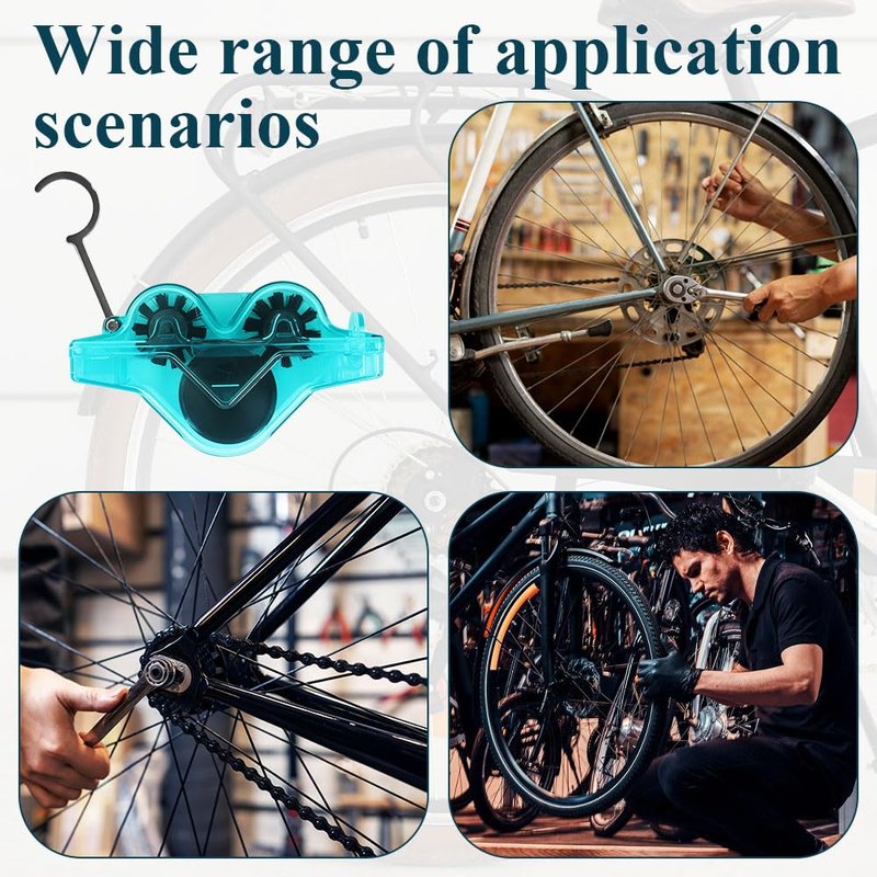 Senbos Bike Chain Cleaner Tool - Multi-Functional Drivetrain Cleaning Brush for Mountain Bikes, Road Bikes & Bicycles | Durable ABS Plastic, No Removal Needed