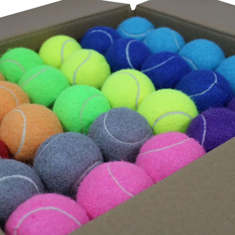 ZHUOKECE Tennis Balls, 90 Pack Training Tennis Balls Practice Balls, Pet Dog Playing Balls, fit for Beginner Training Ball (Multi-Color)