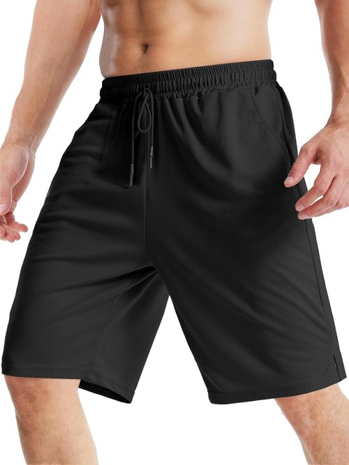 Aolesy Men's Basketball Shorts - Lightweight Quick-Dry Athletic Gym Shorts with Zipper Pockets | 7"/9" Sizes