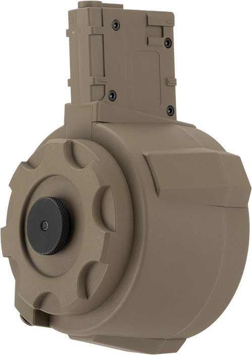Angel Custom 1500 Round Firestorm AEG Airsoft Drum Flashmag - M4 | Dark Earth Color
