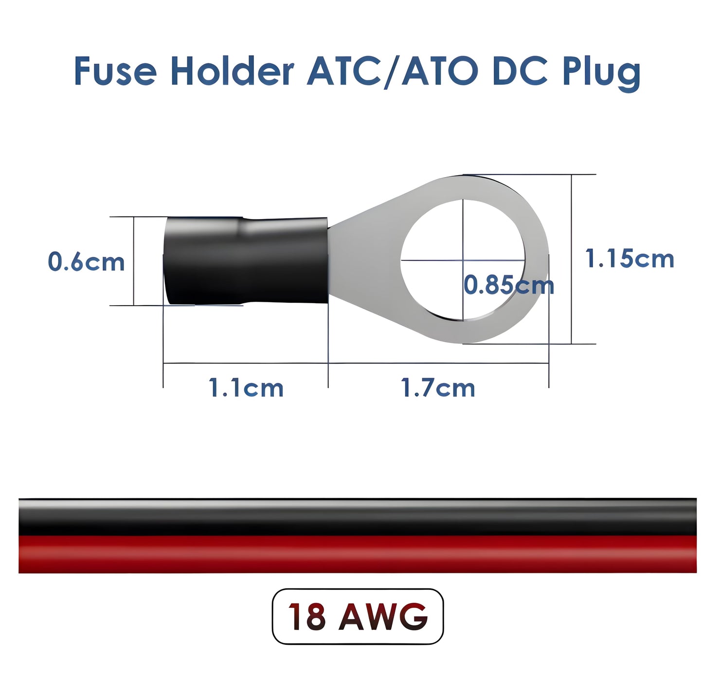 XNEWA Starlink Mini O Ring Connecters Extension Cable, 18AWG, Starlink Mini Direct Battery Power Cable, Waterproof, DIY Battery Kit with ATC/ATO Fuse Holder, Secure Blade Fuse Protection (3M/10FT)