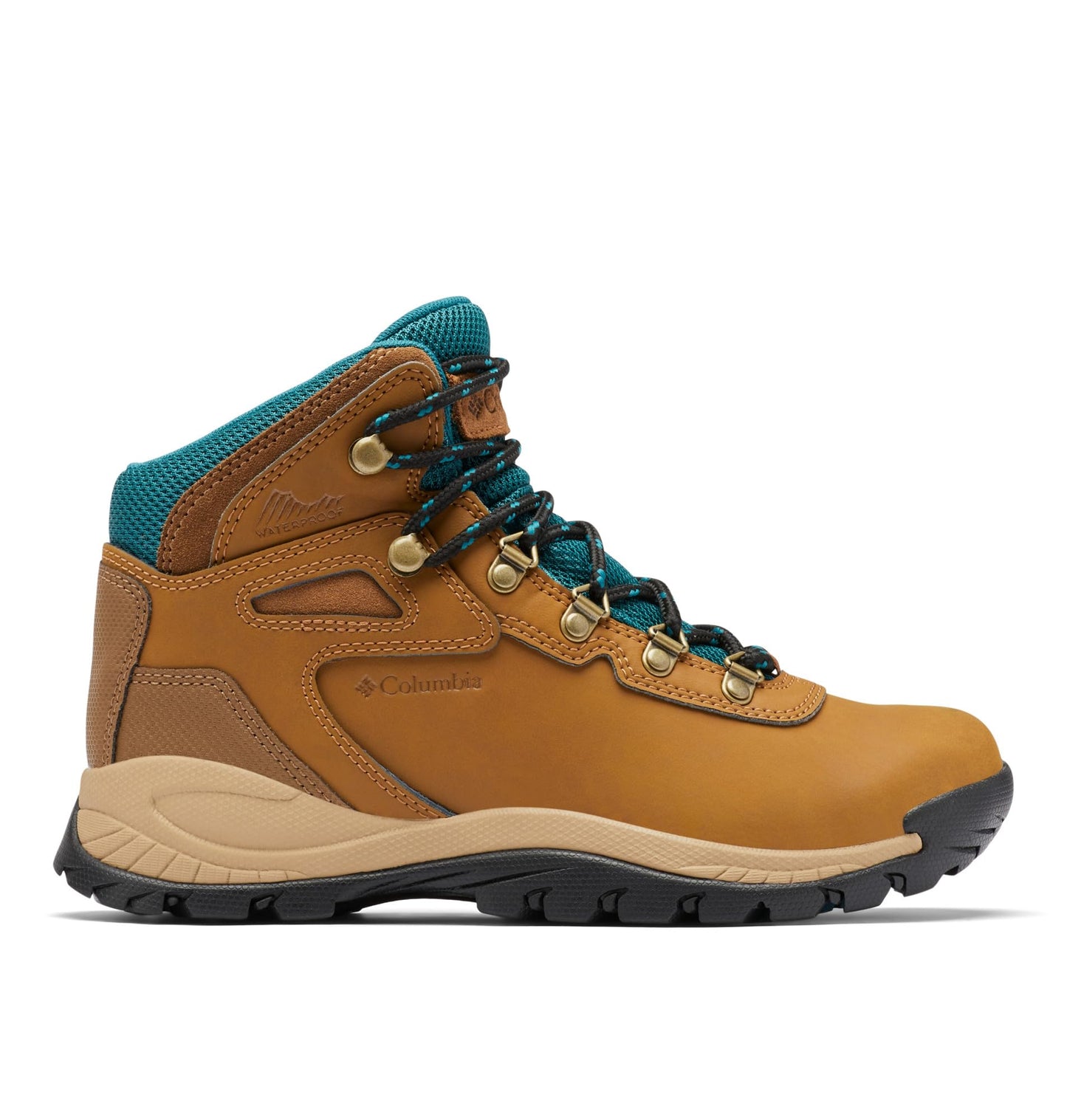 Columbia Womens Newton Ridge Lightweight Waterproof Hiking Boot, Elk/River Blue, 8