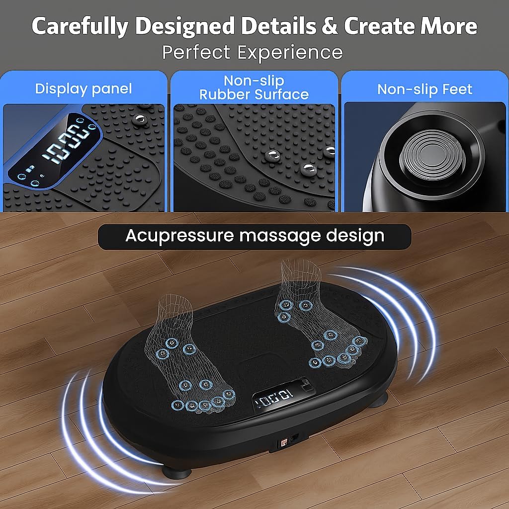 Skiennix Vibration Plate - Full Body Shaker for Lymphatic Drainage | Bluetooth Fitness Platform