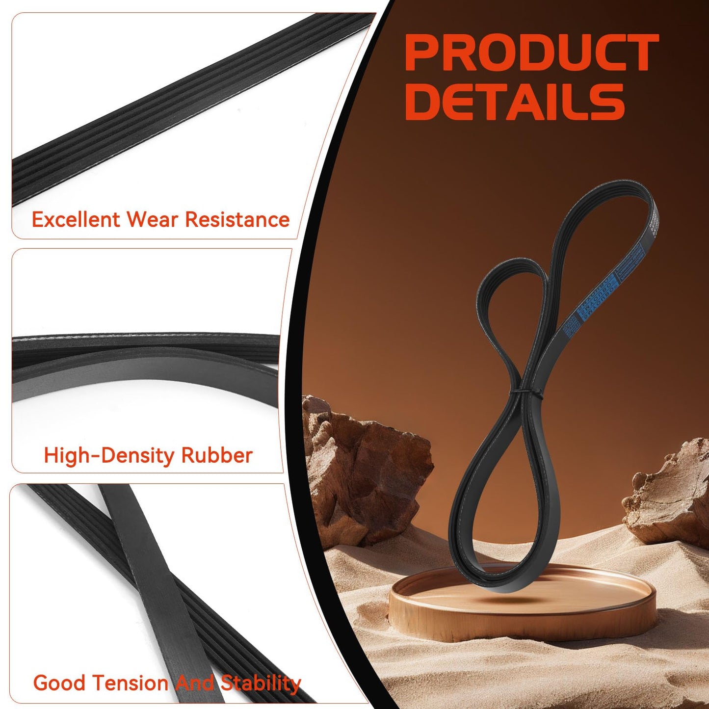 YIBEICO Drive Belt Replacement Part for Peloton Bike and Bike+, Indoor Cycling Bike Belt Accessory Replace for Peloton