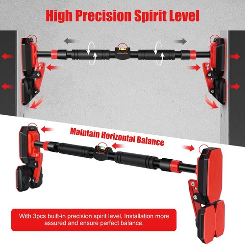 POSKOU Door Pull Up Bar Doorway Chin Up Bar for Home 76-100 cm (29.92in-39.37in) No Screws Home Workout Equipment