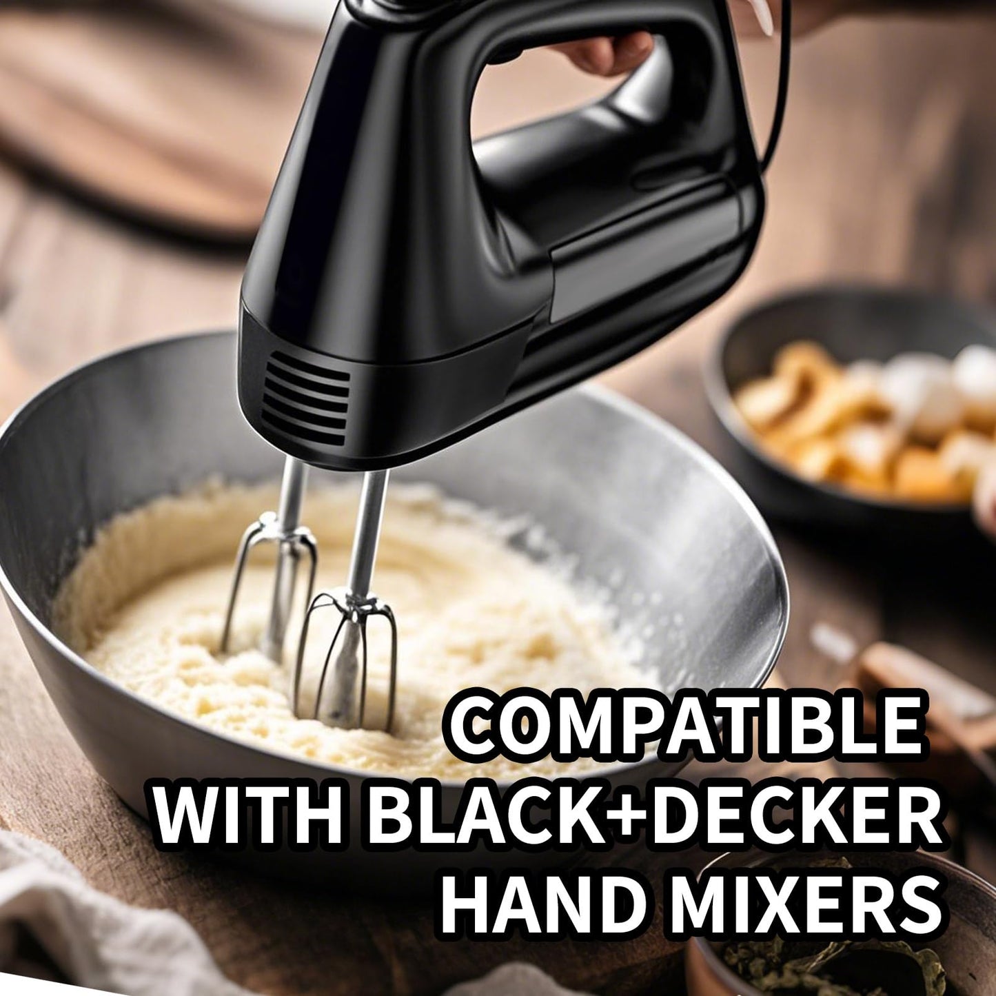 2 Pack Hand Mixer Attachments Beaters Compatible with BLACK and DECKER Electric Hand Held Mixer, Stainless Steel Replacement Parts, Beaters Electric Mixer Parts Accessories