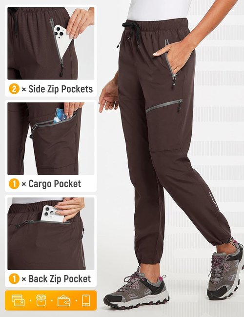 Baleaf Women's Hiking Pants - Quick Dry Lightweight Water-Resistant Cargo Pants | All Seasons Comfort