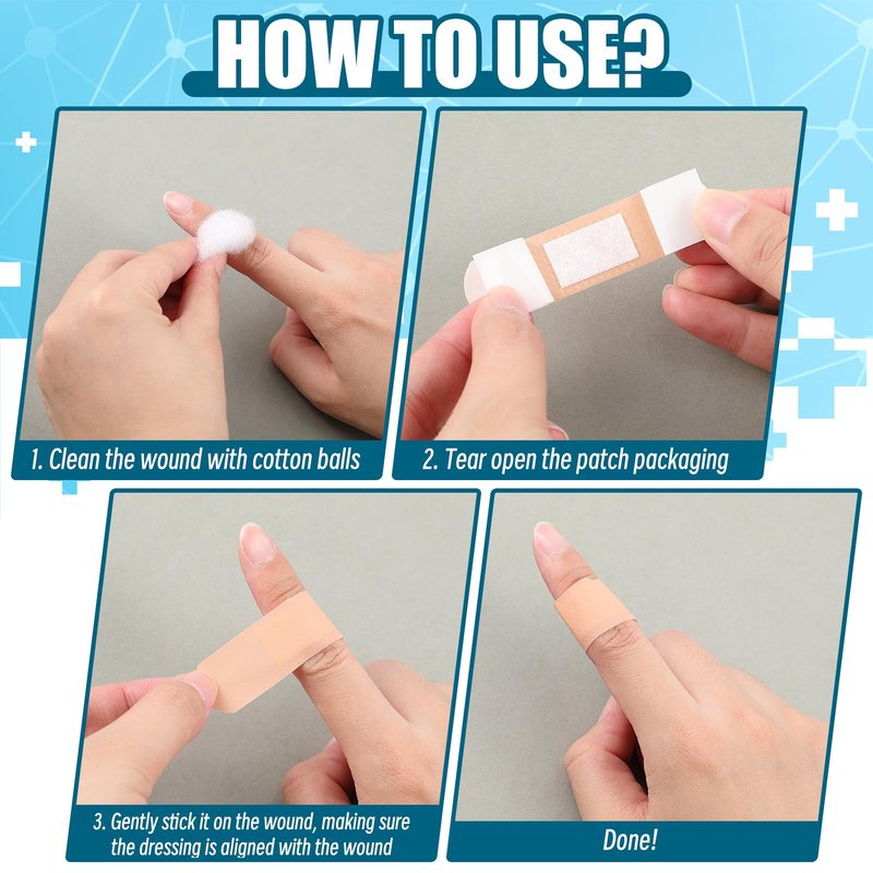 Timgle 1500 Pcs 3/4" x 3" Adhesive Bandages Bulk Waterproof Adhesive Breathable Bandages for Sensitive Skin School Nurses Businesses Travel First Aid Kits Homeless Care Supplies Donations