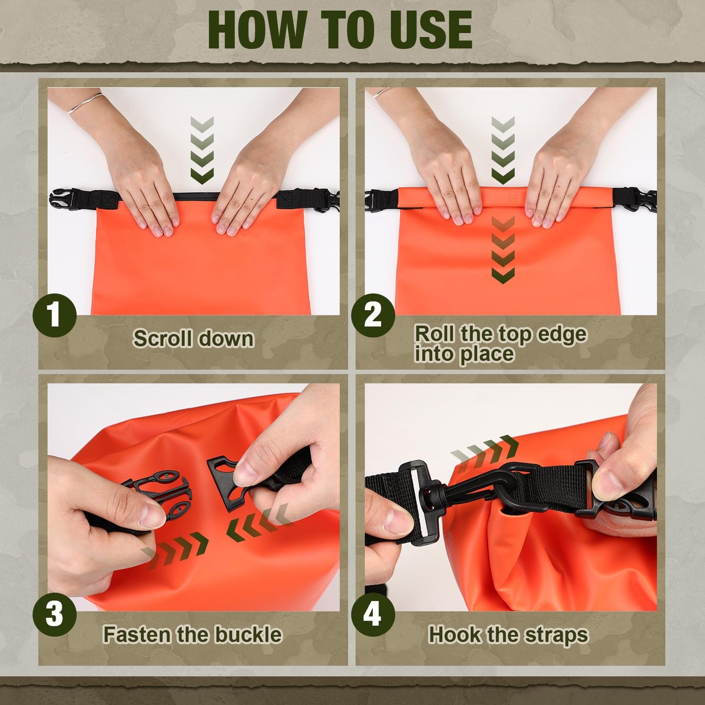 Foilswirl 1 Set Bear Food Bag for Camping Ultralight Food Hanging System Includes Waterproof Bear Bag, Nylon Ropes, Hooks for Camping Backpacking(20 L,Orange)