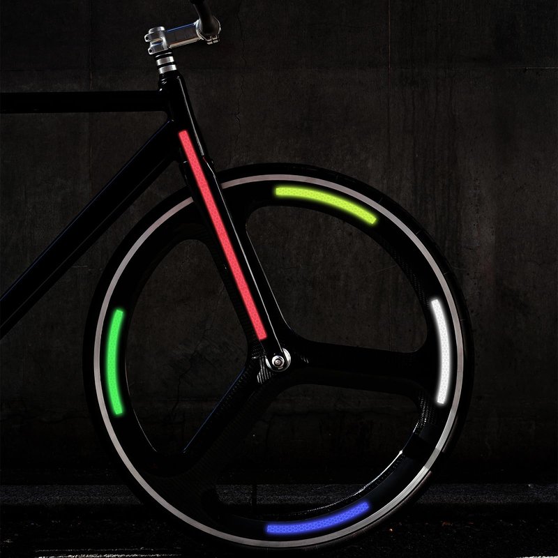 5 Rolls 130ft Reflective Tape for Bikes Bicycle Decals Fluorescent Tape Outdoor Safety Warning Lighting Sticker Waterproof High Visibility Reflector Tapes for DIY Rim Decoration